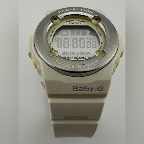 Casio BABY-G White Silicone World Time Watch BG1300-7WC Alarm Chronograph - Picture 3 of 6